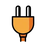 Electric Plug Red SVG Icon